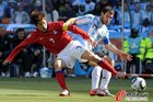 阿根廷4-1韩国 朴智星中场拼抢